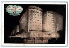 1940 The Mayflower Finest Hotel Building Washington DC Posted Vintage Postcard picture