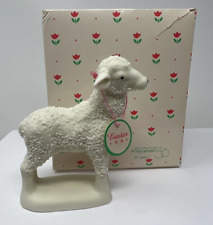 Vintage Dept 56  Bisque Porcelain Easter Lamb Sheep Figurine picture