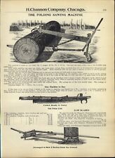 1908 PAPER AD Folding Saw Machine Knight's Ideal Mill Dog American Giant Duplex  picture