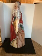 EXC Hand Painted FATHER CHRISTMAS Cypress Knee Santa Claus 15” Tall picture