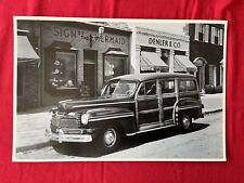 Big Vintage Car Picture. 1940’s Mercury “woody” Station Wagon.  12 X18,  B/W picture