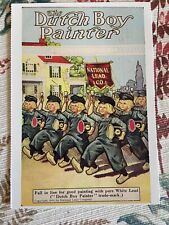 vintage postcard advertising Dutch Boy Paints National Lead company picture