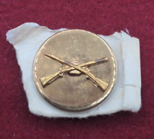 WWII/2 US Army Infantry screw-back enlisted soldier stamped collar brass picture