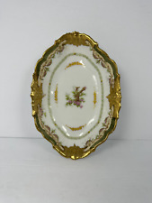 Klingenberg and Dwenger Antique Limoges Decorative Dish, White & Green Oval picture