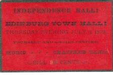 1879 Independence Ball Edinburg Ohio Town Hall Ticket Card ~ T110AF picture