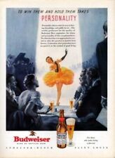 1934 BUDWEISER BEER BALLERINA BALLET THEATRE STAGE DANCE BREWERY AD 6948 picture