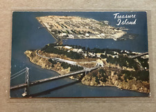Aerial View Treasure Island Bay Bridge Timber Cars Houses San Francisco Postcard picture