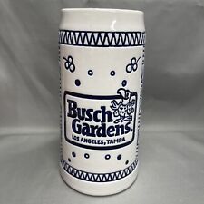 Vtg Busch Gardens Stein Parrot Stoneware Mug Ceramarte Blue White 1970's Barware picture