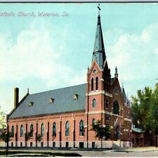 c1910s Waterloo, IA St. Joseph's Catholic Church Chapel Litho Photo Postcard A61 picture