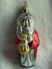 RARE VTG 1990s Blown Glass Arabian Woman Lady Christmas Ornament Radko? Adler? picture