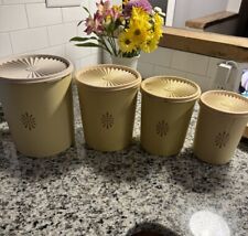 Vintage Tupperware Nesting Harvest Gold Yellow Sunburst Containers picture