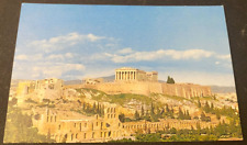 VINTAGE OLYMPIC AIRWAYS POSTCARD ATHENS ACROPOLIS IMMORTAL MONUMENTS 5TH CENTURY picture