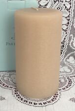 PartyLite HEIRLOOM PEARLS 3 x 5 Silk Spun Finish Flat Top Pillar Candle C05425 picture