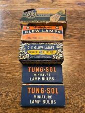 Lot of VINTAGE G-E, Westinghouse, and Tung-Sol Glow Lamps and Bulbs in boxes picture