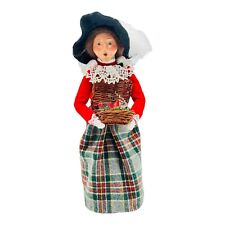 Byers Choice Christmas Caroler Woman Ornament Basket Crabtree & Evelyn NEW picture
