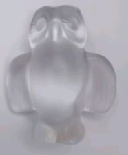 Vannes France VTG Crystal Frosted Glass Owl Figurine picture