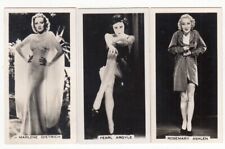 3 1938 Beautiful Film Star Cards MARLENE DIETRICH PEARL ARGYLE ROSEMARY ASHLEN picture