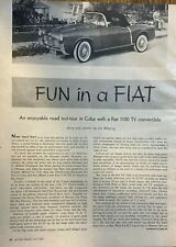 1957 Road Test Fiat 1100 TV Convertible illustrated picture