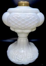 Antique PRINCE EDWARD Oil Kerosene Sewing Lamp THURO 1 p 279 Opaque White Glass picture