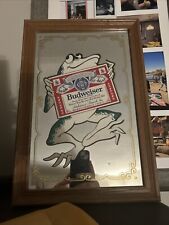 Vintage Budweiser Frog Mirror Anheuser Busch picture