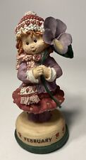 VTG San Francisco Music Box Co Musical Figurine Birthday Bloomers February 1997 picture