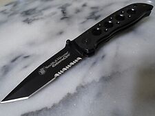 Smith & Wesson Extreme Ops Tanto Pocket Knife Folder 7Cr17 Black CK5TBSCP-C New picture