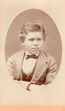 CDV Photo - Cute Little Boy - Looks Ornery (Dressed Up) picture