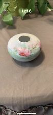 Limoge  antique hair receiver - Beautiful condition Hand painted pink flowers picture