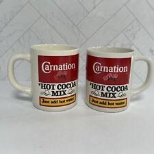 Carnation Hot Cocoa Mix Ceramic Coffee Mug/Cup Lot Of 2 picture