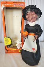 Vintage Telco Halloween Motionette Witch w/Pumpkin Animated Sound Lights  picture