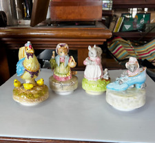 Lot of 4 Beatrix Potter Schmid Music Boxes _ The Old Woman, Sally Henny, & More picture