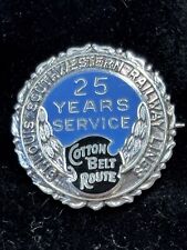 St.Louis Southwestern Railway Cotton Belt 25 Year Service  Sterling Silver Pin picture