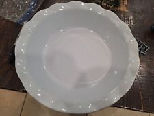 Dash of That White Ceramic Ruffled Pie Plate EXCELLENT 9