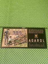 AGAROL FOR CONSTIPATION  (3” x 7”) Vintage Cardboard Sign Advertisement 40’s picture