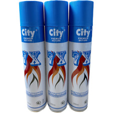 City Can Gas Refill Butane Fuel & Nozzle adapter Refined 300ml 10.14Oz Pack Of 3 picture