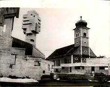 LD358 1966 Orig Photo CHANGING TIMES BREITENBACH SWITZERLAND CHURCH CLOCK TOWER picture