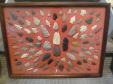 Huge lot of Framed Indian Artifacts Arrowheads Authentic Estate sale find RARE picture