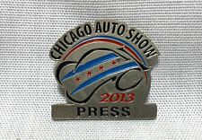 Vintage Chicago Auto Show 2013 Press Enamel Pin Button Automobilia Collectible picture