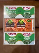 Vintage Cannon Valley Green Beans Vegetables Paper Advertisement Sign picture