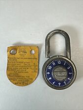 Vintage SLAYMAKER Purple Combination Lock MADE in the USA With Combination Code picture