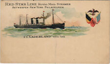 PC ADVERTISING, RED STAR LINE, POSTER TYPE, Vintage LITHO Postcard (b28114) picture