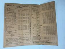 1921 Price List for The Atlas Lumber Company in Seattle Logging Vintage picture
