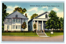 c1940s Unitarian Church and Parish House, Nashua New Hampshire NH Postcard picture