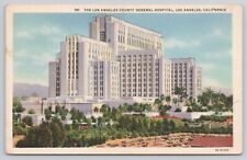 Los Angeles CA California County General Hospital Posted 1934 Postcard picture