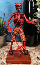 El Diablo Demon Reaper With Fork Skeleton Day of The Dead Figurine picture