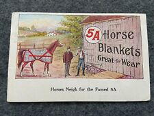 1908 - 5A Horse Blankets, Great for Wear Vintage Postcard picture