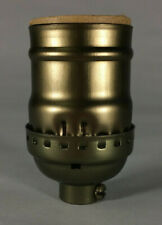 New Short Keyless Lamp Socket, Medium Base, Antique Brass Plated Finish #CS348A picture