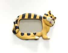 Whimsical Tabby Cat Photo Frame with Bobble Head picture
