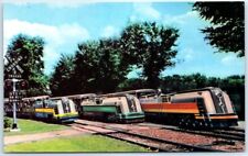 Postcard - Streamlined engines, Detroit Zoological Gardens - Royal Oak, Michigan picture