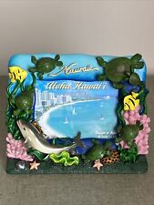 Chiefly Aloha Hawaii Picture Frame 6” X 7”  Dolphins Turtles Ocean Vintage New picture